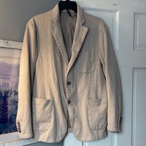 Bugatchi 40R gorgeous oatmeal cotton blend blazer!!